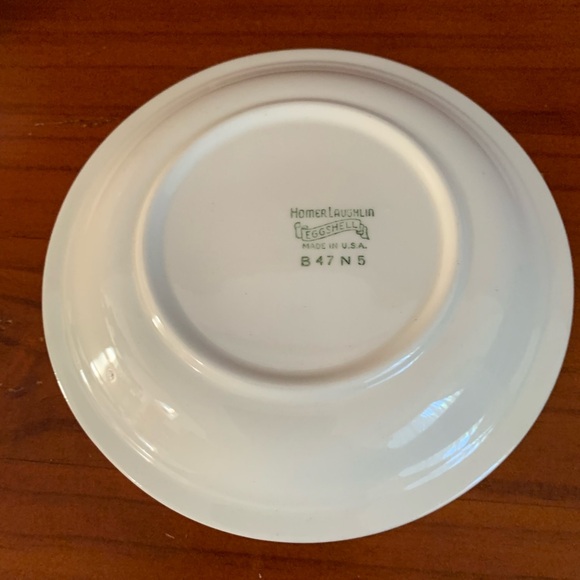 Vintage Homer Laughlin Demitasse Set Eggshell Swing Shape Pink Rose 1940s U.S.A. - Picture 4 of 4